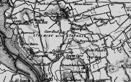 Old map of Cold Row in 1896
