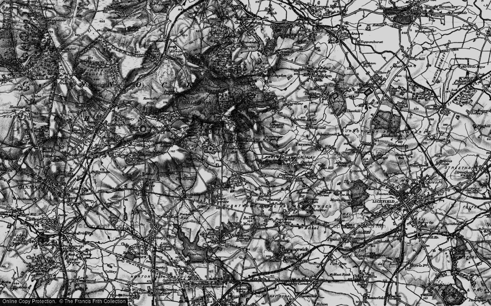 Old Map of Cold Well, 1898 in 1898