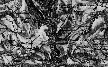 Old map of Wolfscote Dale in 1897