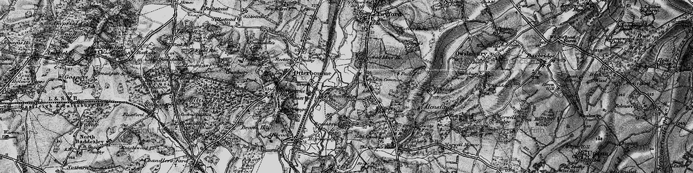 Old map of Colden Common in 1895