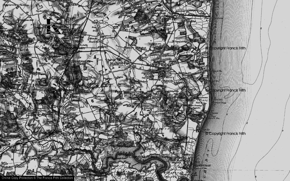 Old Map of Coldfair Green, 1898 in 1898