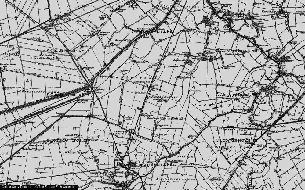 Old Map of Coldham, 1898 in 1898