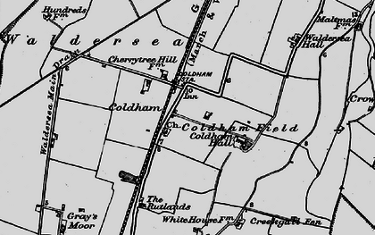 Old map of Coldham in 1898