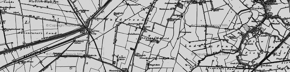 Old map of Coldham in 1898