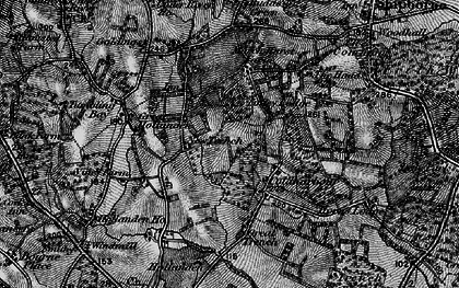 Old map of Coldharbour in 1895