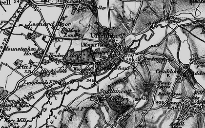 Old map of Bridwell in 1898