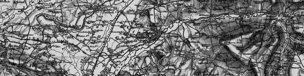 Old map of Bridwell in 1898