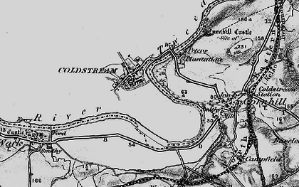 Old map of Coldstream in 1897