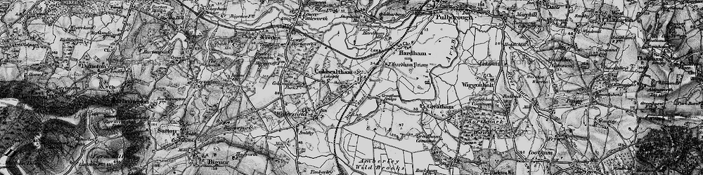 Old map of Coldwaltham in 1895