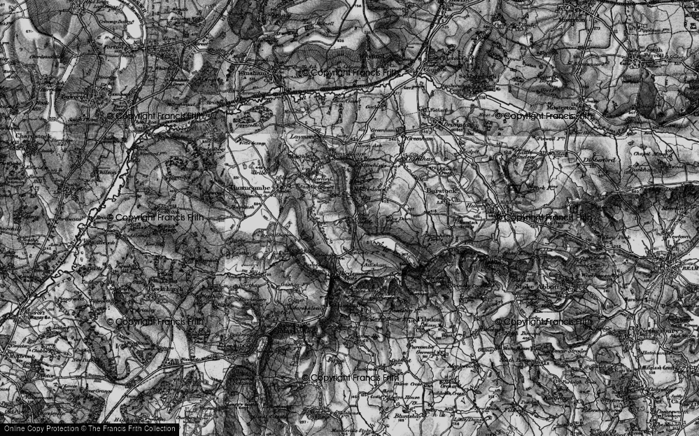 Old Map of Cole's Cross, 1898 in 1898