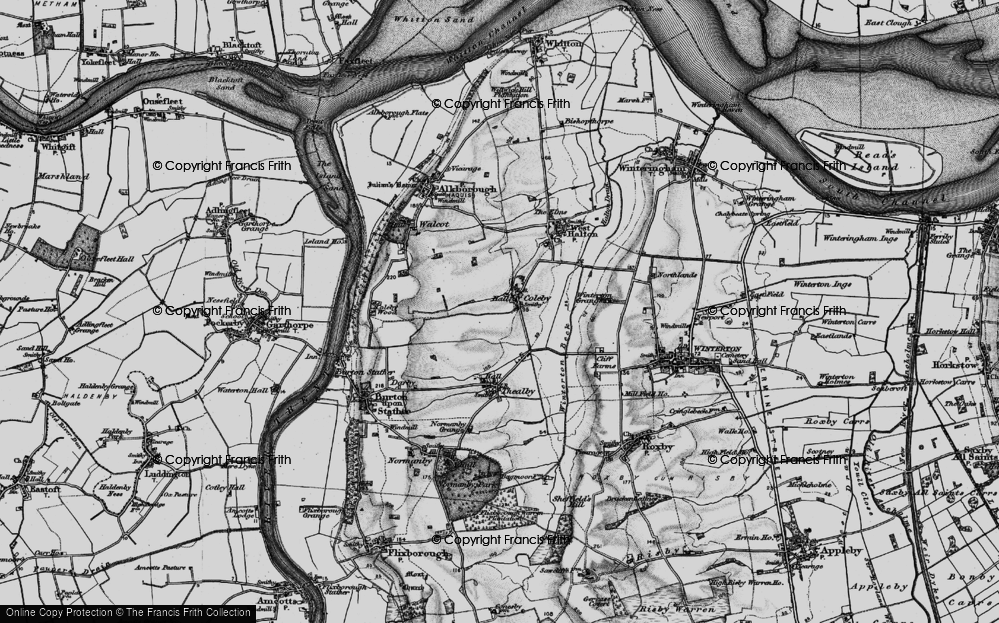 Old Map of Coleby, 1895 in 1895
