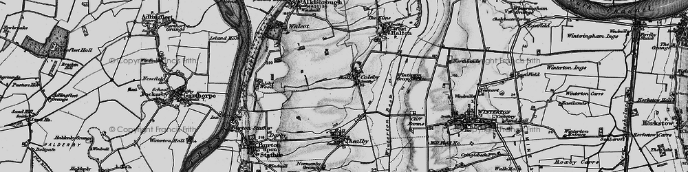 Old map of Coleby in 1895