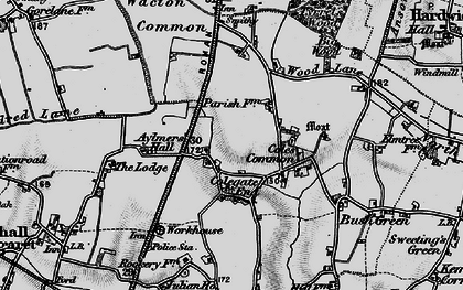 Old map of Colegate End in 1898