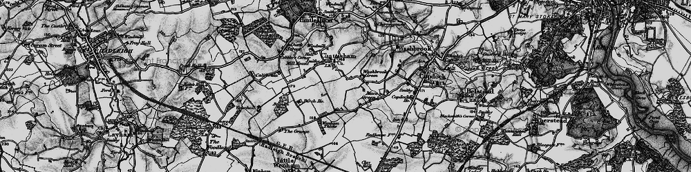 Old map of Coles Green in 1896