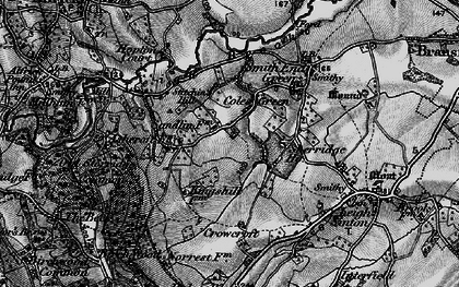 Old map of Coles Green in 1898