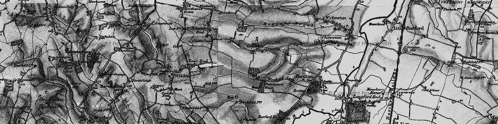 Old map of Colesden in 1898