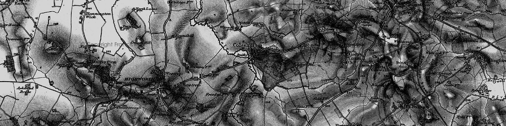 Old map of Coleshill in 1896