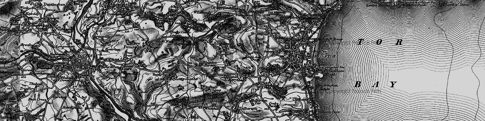 Old map of Collaton St Mary in 1898
