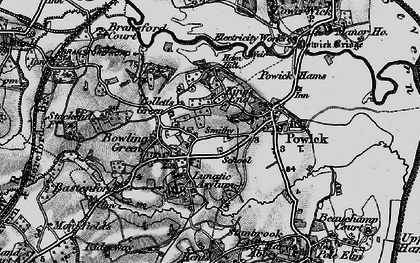 Old map of Collett's Green in 1898