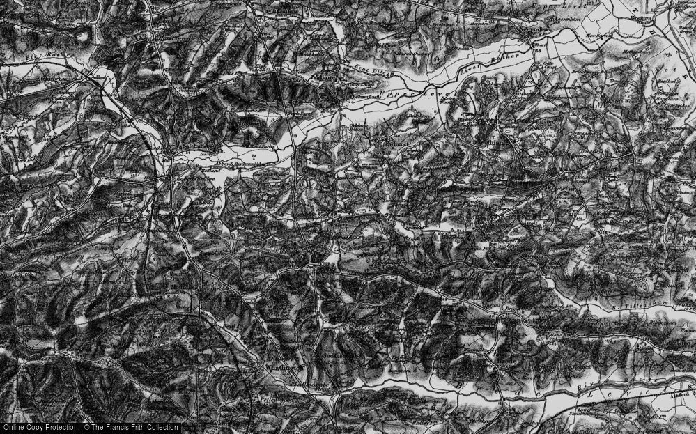 Old Map of Collier's Green, 1895 in 1895
