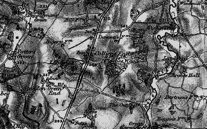 Old map of Colliers End in 1896