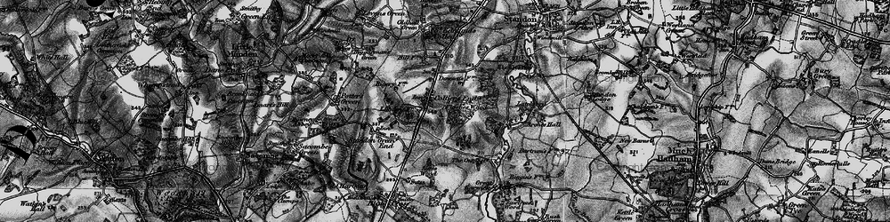 Old map of Colliers End in 1896