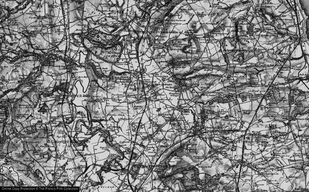 Old Map of Colliery Row, 1898 in 1898