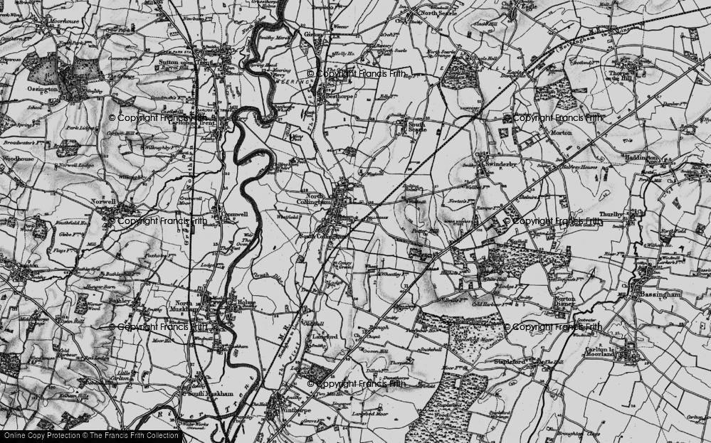 Old Map of Collingham, 1899 in 1899