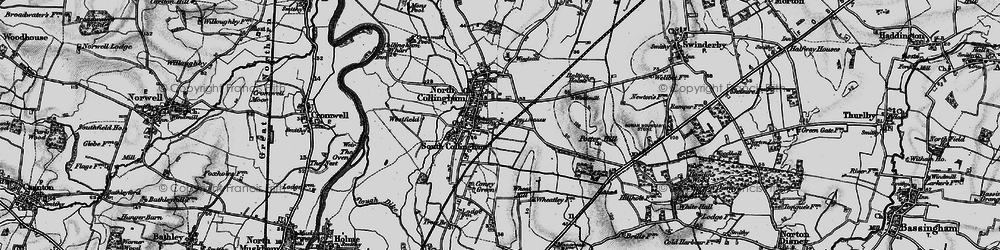 Old map of Collingham in 1899
