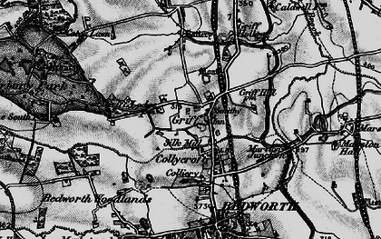 Old map of Collycroft in 1899