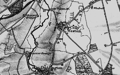 Old map of Collyweston in 1898