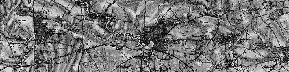Old map of Coln St Aldwyns in 1896