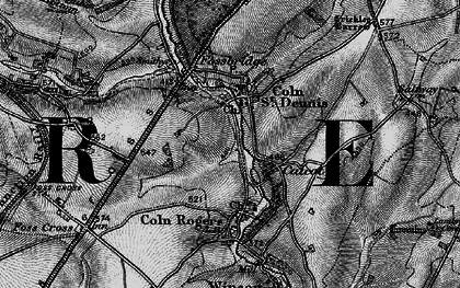 Old map of Coln St Dennis in 1896