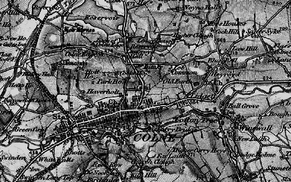 Old map of Colne in 1898