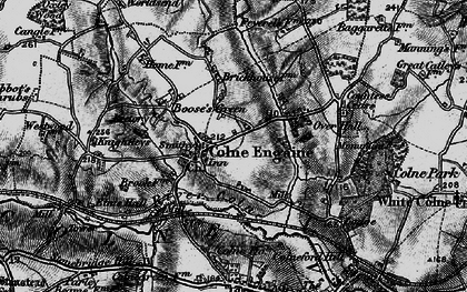 Old map of Colne Engaine in 1895