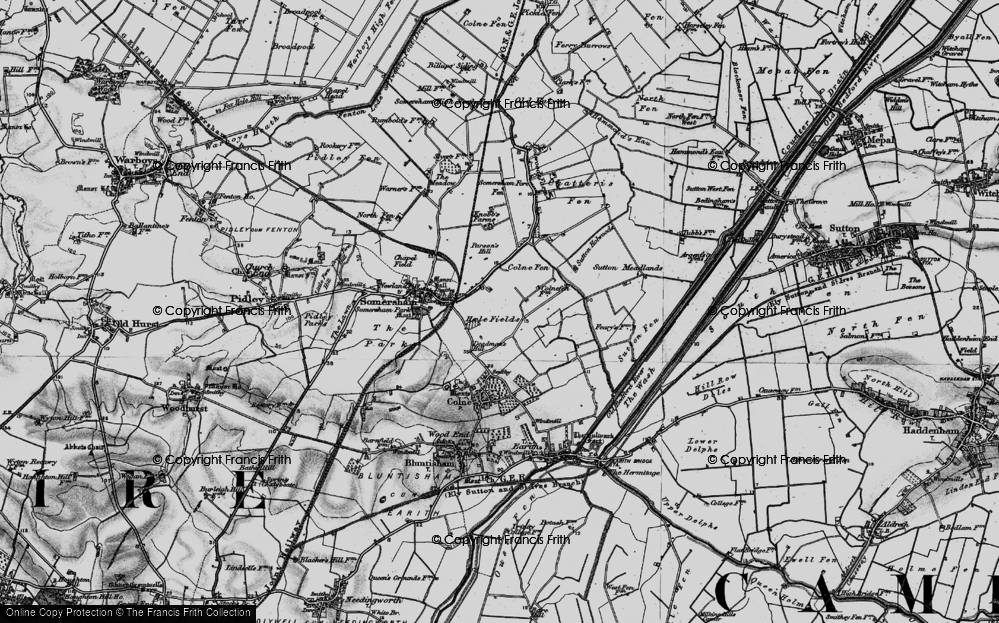 Old Map of Colnefields, 1898 in 1898