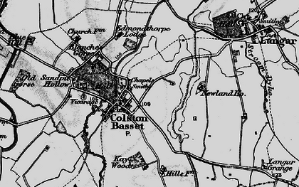 Old map of Colston Bassett in 1899