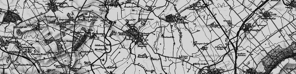 Old map of Colston Bassett in 1899
