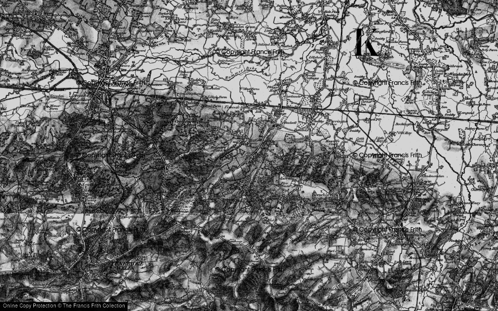 Old Map of Colt's Hill, 1895 in 1895