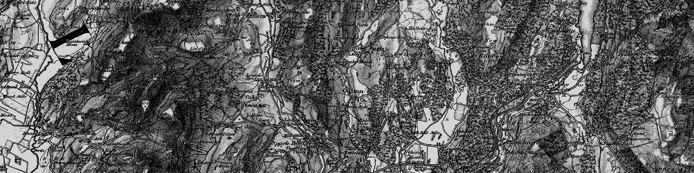Old map of Burn Knott in 1897
