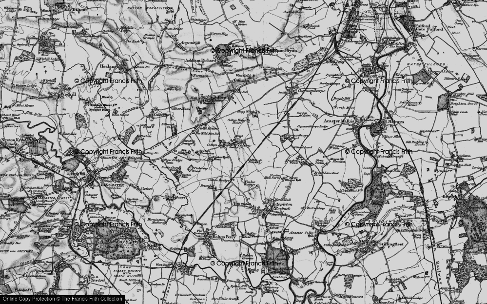 Old Map of Historic Map covering Brocket Wood in 1898