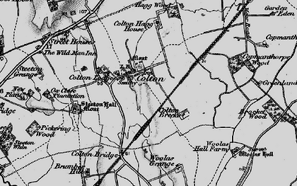 Old map of Brocket Wood in 1898