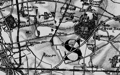 Old map of Barton Stud in 1898