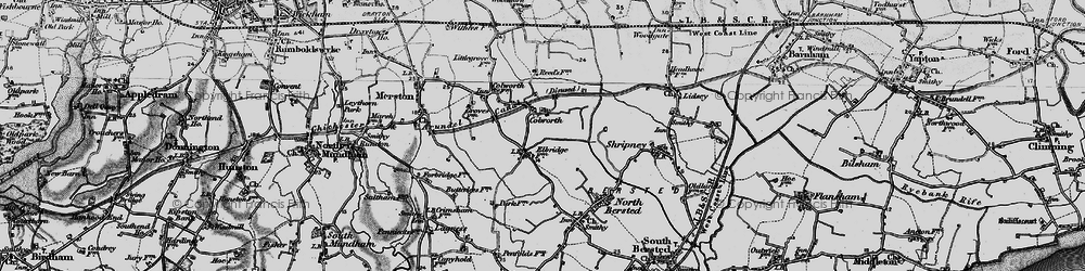 Old map of Colworth in 1895