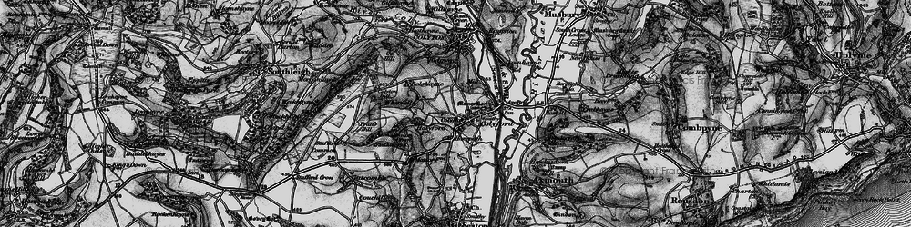 Old map of Colyford in 1897