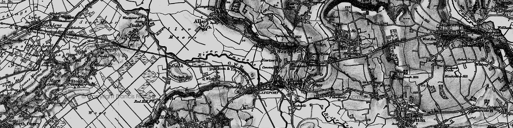 Old map of Combe in 1898