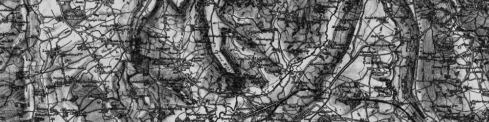 Old map of Combe Raleigh in 1898
