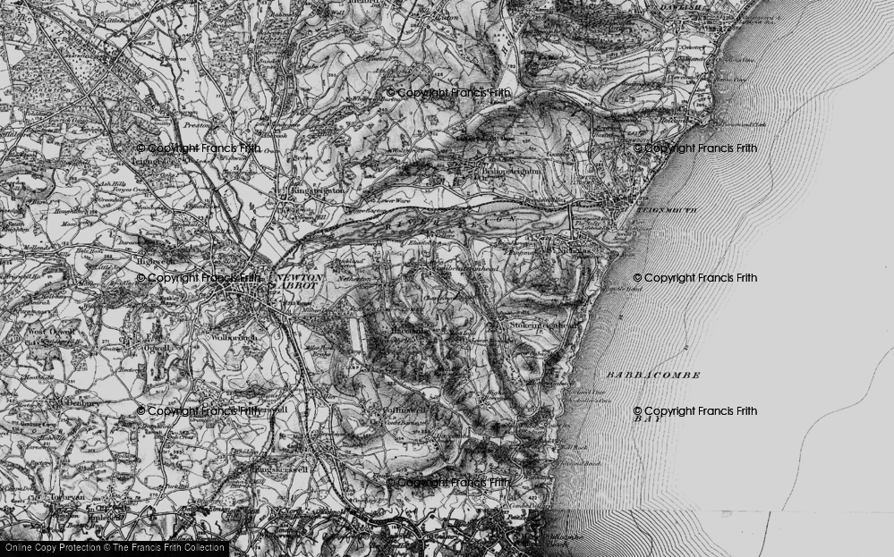 Old Map of Combeinteignhead, 1898 in 1898