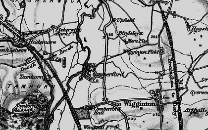 Old map of Wiggington Fields in 1898