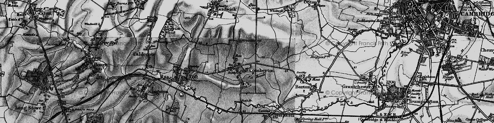 Old map of Comberton in 1898
